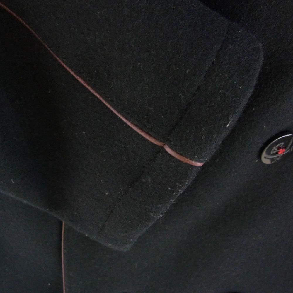 R.J.B アールジェイビー PEA COAT ピーコート ポケットレザー切替 ブラック系 40【中古】