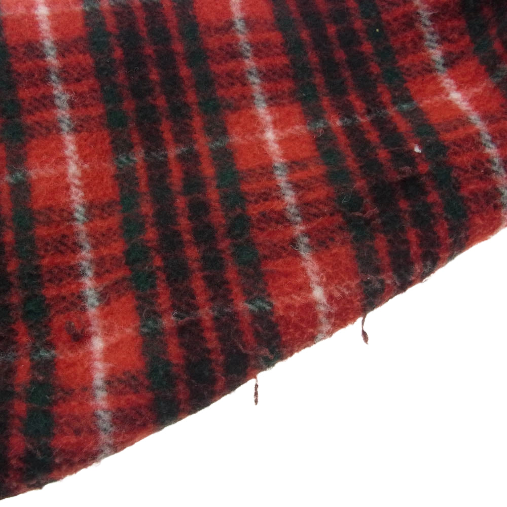 Supreme シュプリーム 23AW Plaid Wool Hooded Work Jacket プレイドチェック 裏ボア ワーク ウール ジャケット レッド系 M【中古】