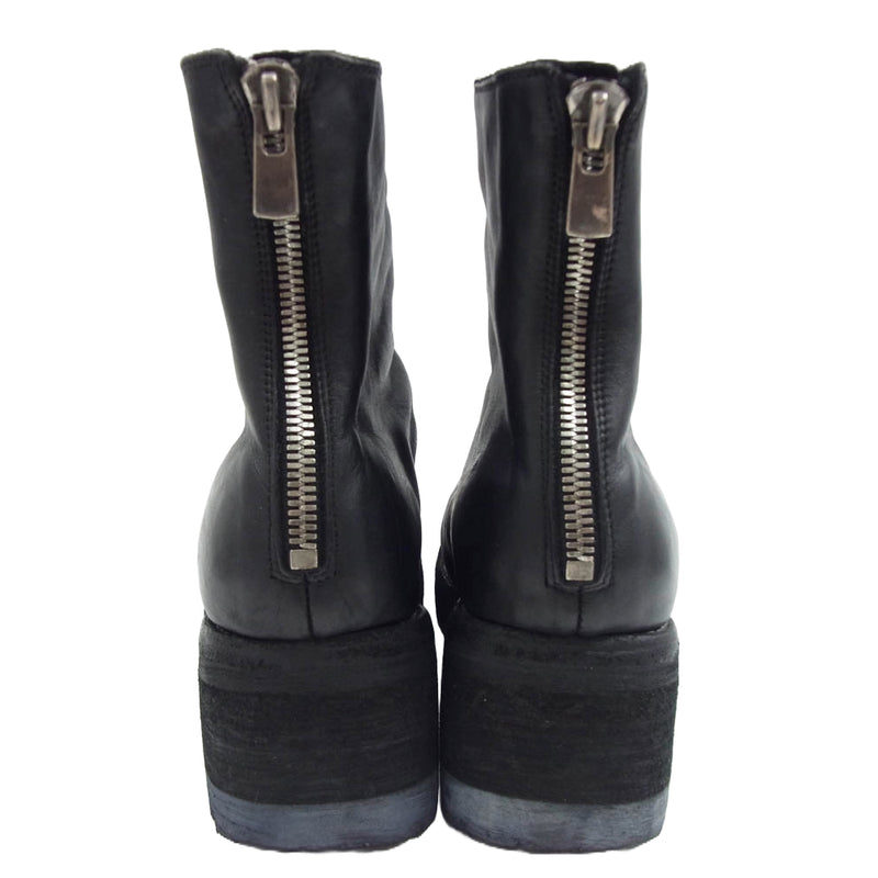 グイディ 9086V Back Zip 馬革 バック ジップ スクエアトゥ ブーツ