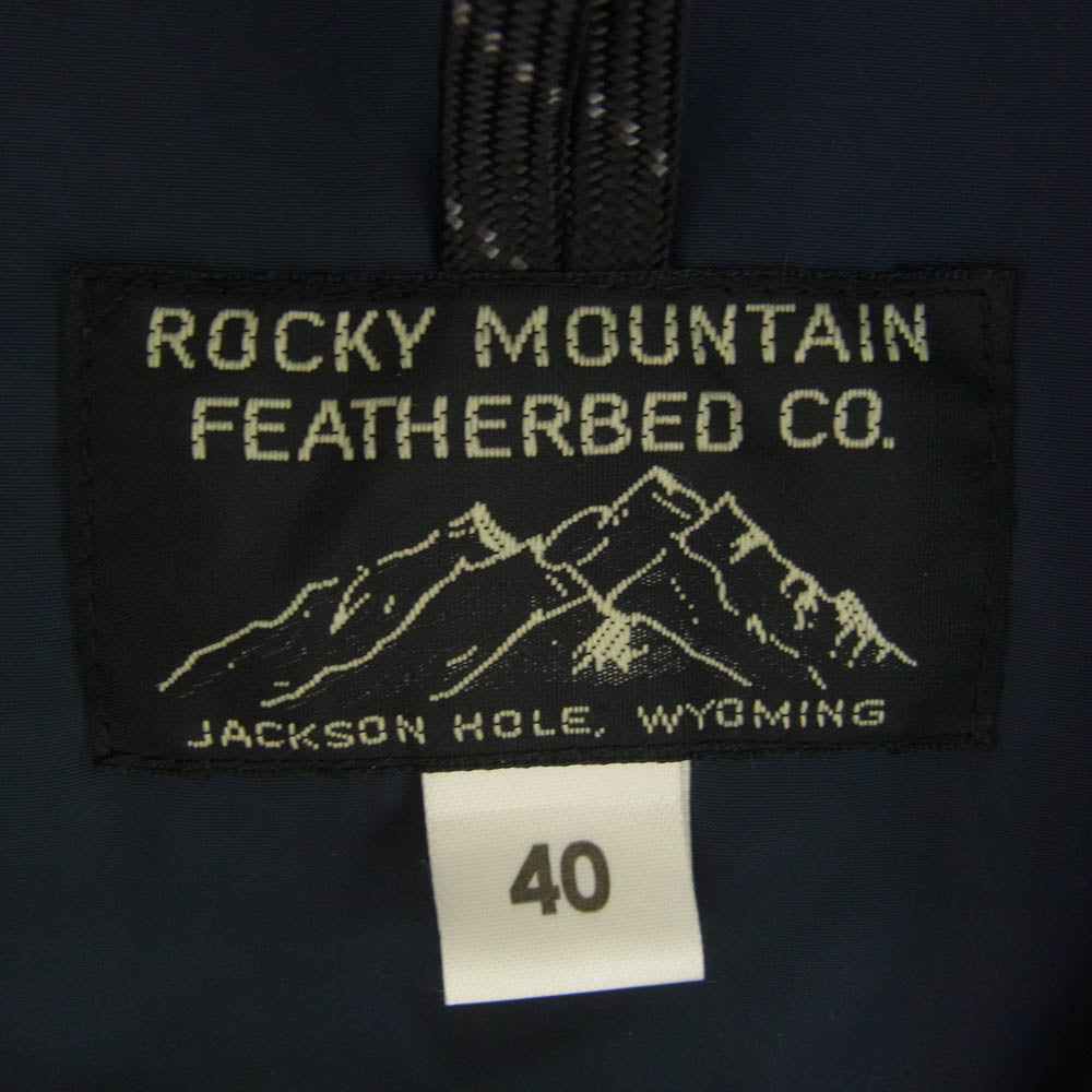 Rocky Mountain FeatherBed ロッキーマウンテンフェザーベッド 450-512-40 ジップアップ ダウン ブルゾン ダブルジップ ネイビー系 40【中古】