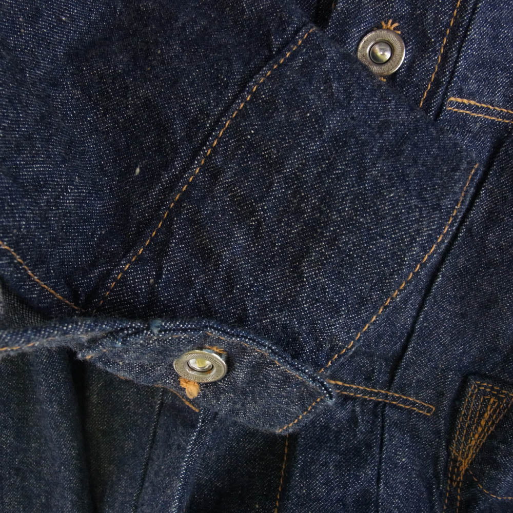 TCB jeans ティージービージーンズ Good Luck Jacket デニム ジャケット 丸襟 インディゴブルー系 38【中古】