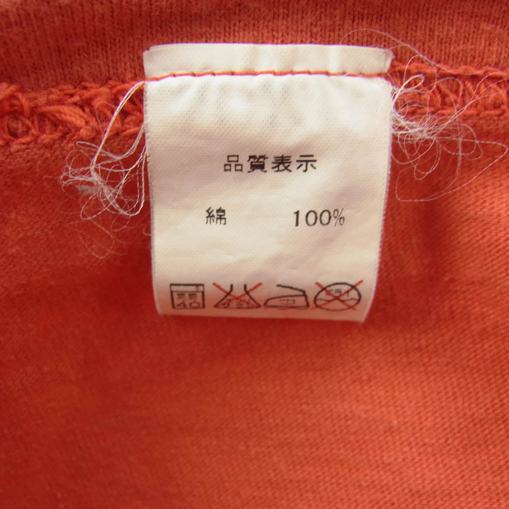 THE FLAT HEAD ザフラットヘッド CALIFORNIA ロゴ 半袖 Tシャツ レッド レッド系 40【中古】