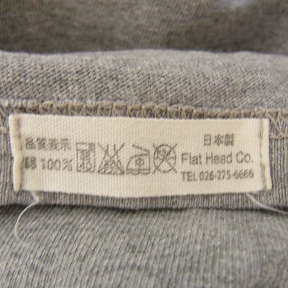 THE FLAT HEAD ザフラットヘッド GLORY PARK グローリーパーク U.S.Nationals バック プリント 半袖 Tシャツ グレー系 40【中古】