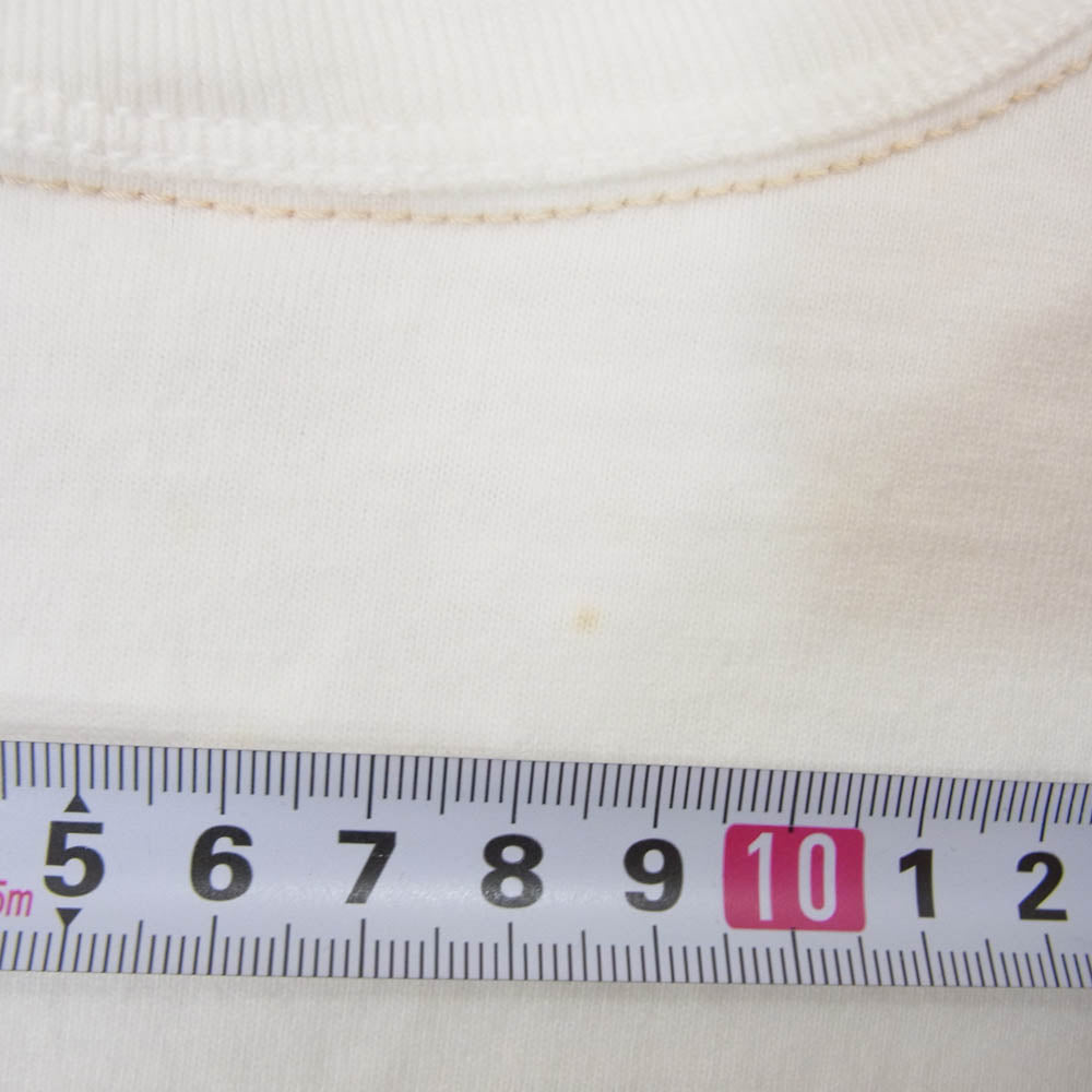 THE FLAT HEAD ザフラットヘッド Sherwood ロゴ 半袖 Tシャツ ホワイト系 40【中古】