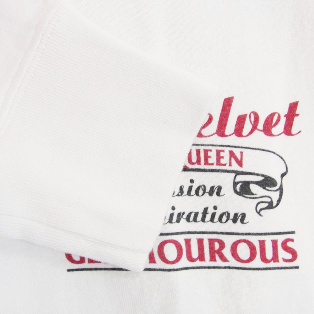 R.J.B アールジェイビー プリント ロングスリーブ 長袖 Tシャツ カットソー ホワイト系 40【極上美品】【中古】