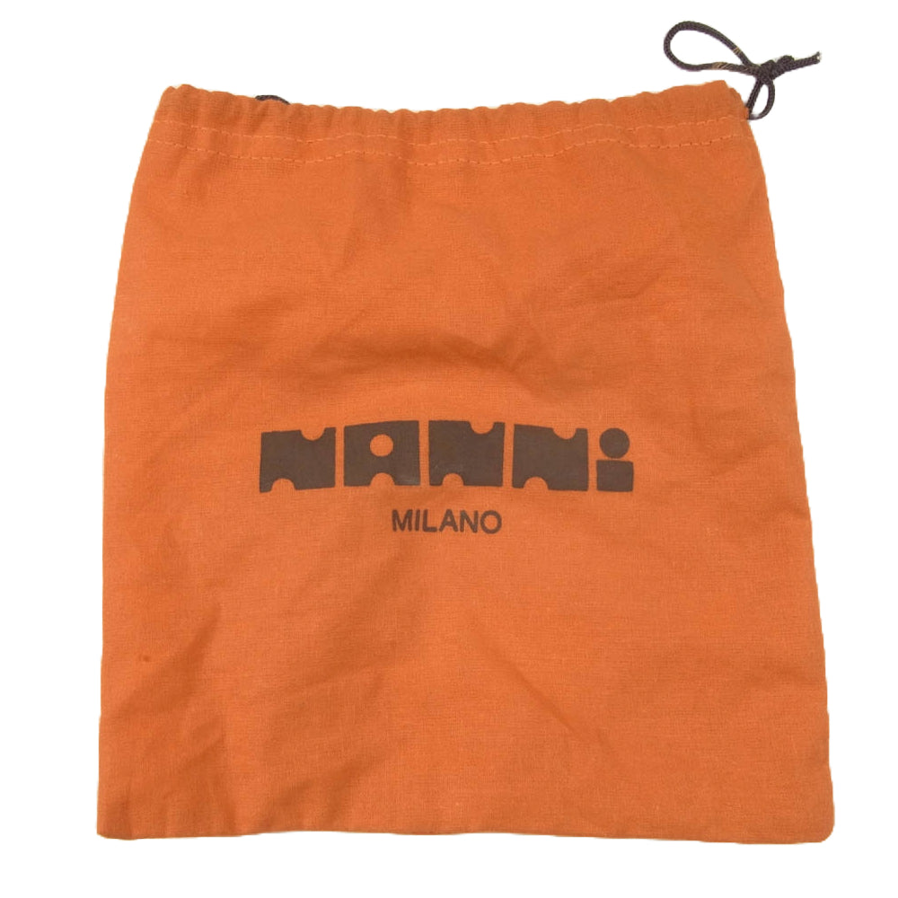 ナンニ メタル コンチョ レザー ベルト ブラウン系 85/34【中古】