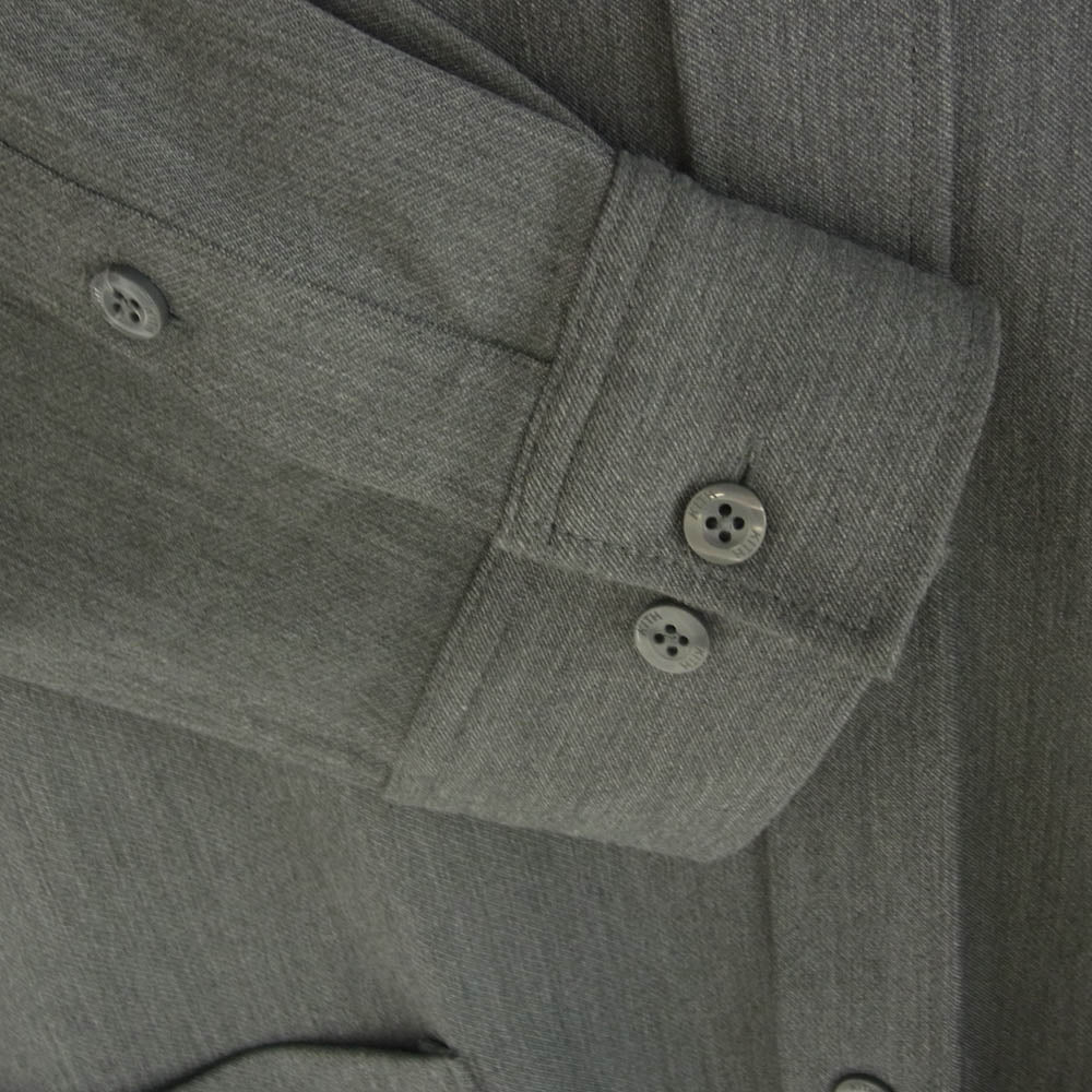 KITH キス 23AW KHM010364 Double Weave Boxy Collared Overshirt ダブルウィーブ ボックスカラー オーバー シャ??ツ 長袖 グレー系 M【中古】