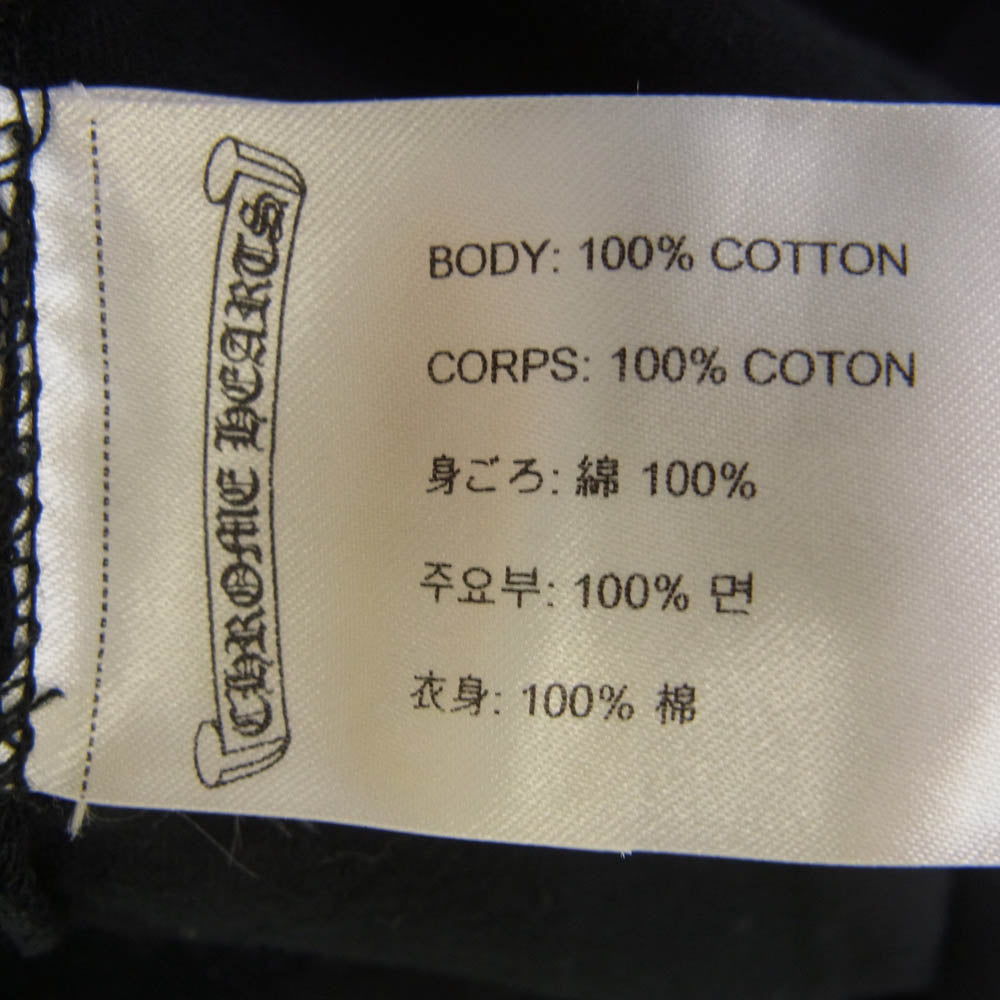 CHROME HEARTS クロムハーツ(原本無) Osaka Scroll Label Logo Tee SS T-SHIRT BLACK 大阪限定 スクロール ラベル 半袖 ポケット Tシャツ ブラック系 M【中古】