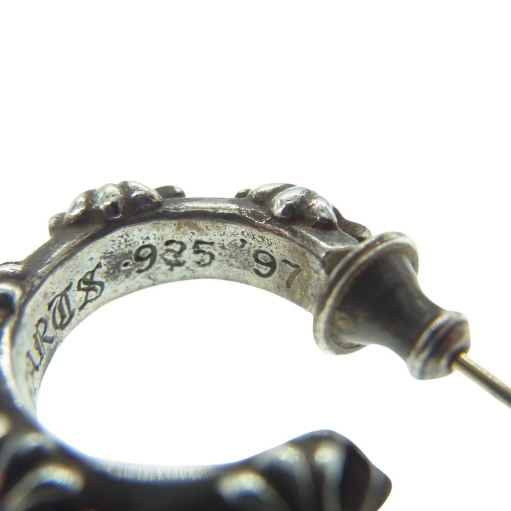 CHROME HEARTS クロムハーツ(原本無) HOOP CROSS SML クロスバンド フープ ピアス【中古】
