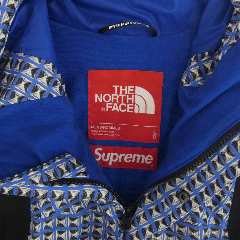 Supreme シュプリーム 21SS NP12103I THE NORTH FACE ノースフェイス Studded Mountain Light  Jacket スタッズ マウンテン ライト ジャケット ブルー系 ブラック系 L【中古】