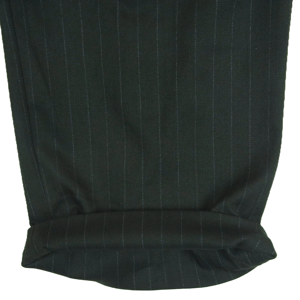 シュウ オム フェム 20SS H20ss-24 CHANGE SLACKS ストライプ柄 ストレート スラックス パンツ Green 2【新古品】【未使用】【中古】