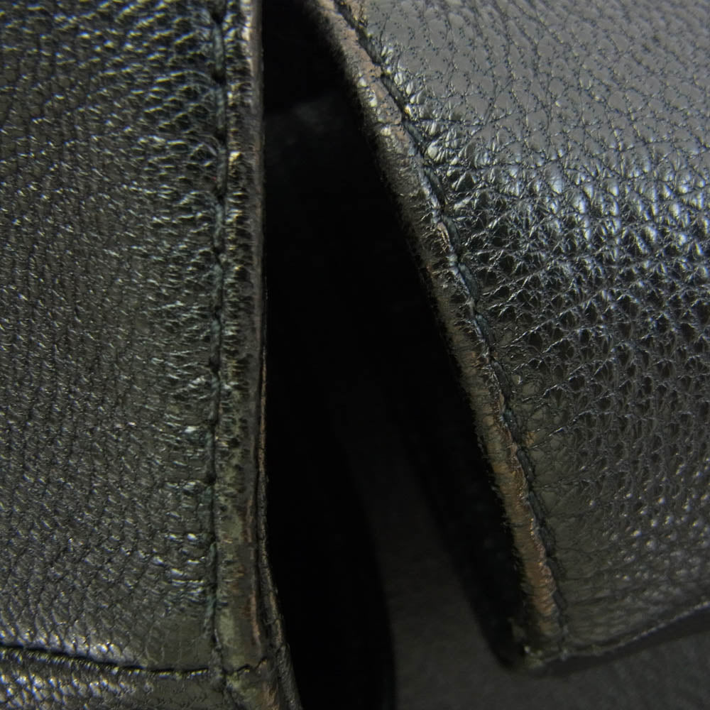 MAISON MARGIELA メゾンマルジェラ 21SS S50AM0512 SY1273 14ライン 国内正規品 ハの字 八の字 ジップ ゴートレザー シングルライダース ジャケット ブラック系 46【中古】