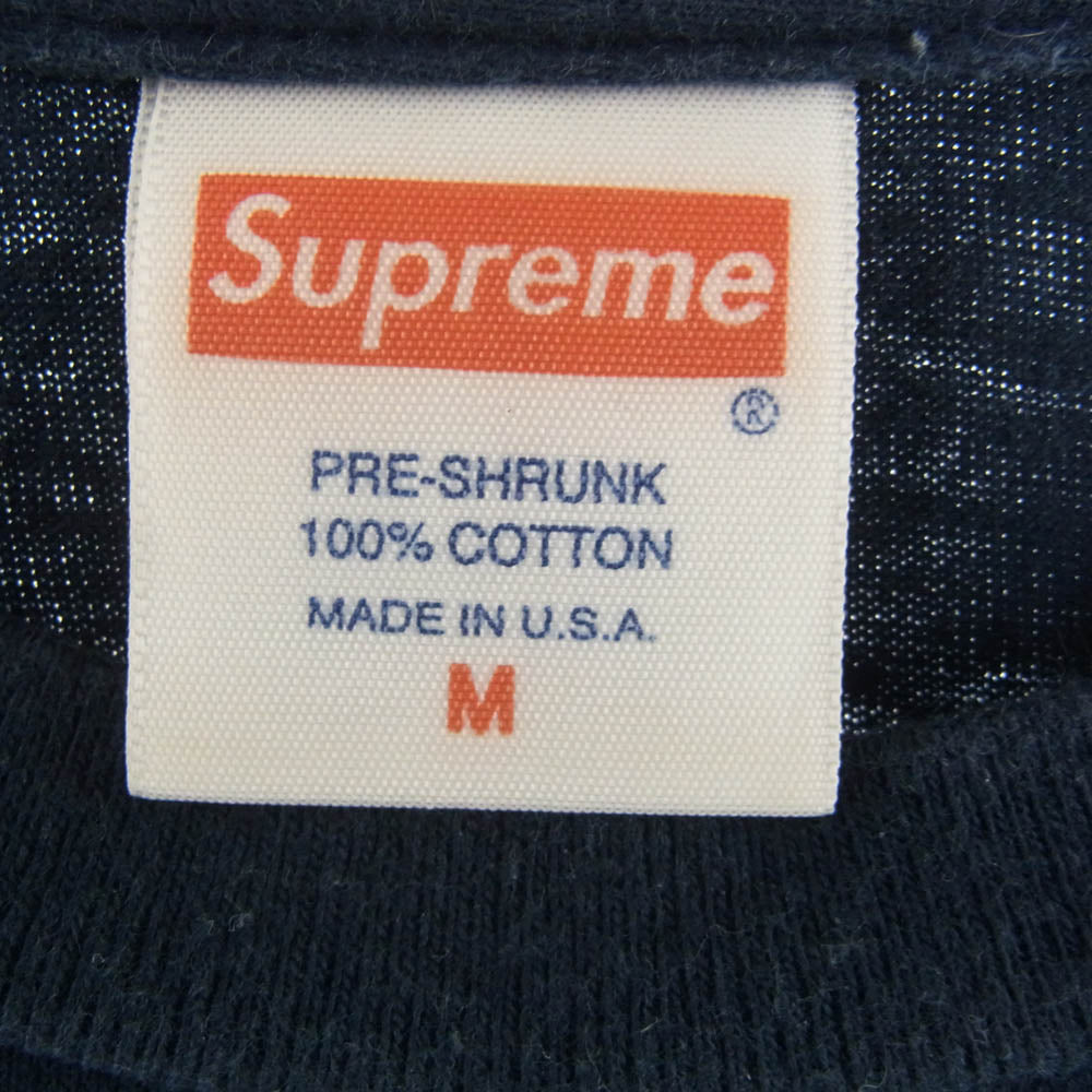 Supreme シュプリーム 11AW David Lynch Blue Velvet Tee デヴィッド リンチ ブルーベルベット クルーネック Tシャツ プリント 半袖 ネイビー系 M【中古】