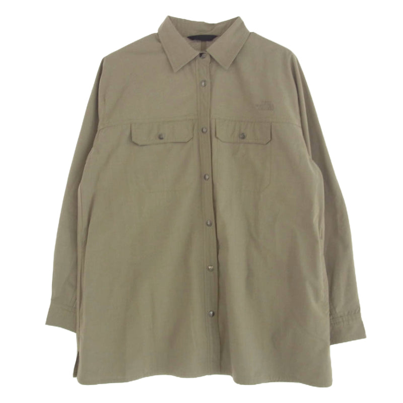 THE NORTH FACE ノースフェイス NRW12330 Firefly Light SHIRT ファイヤーフライ ライト 長袖 シャツ  ベージュ系 L【中古】