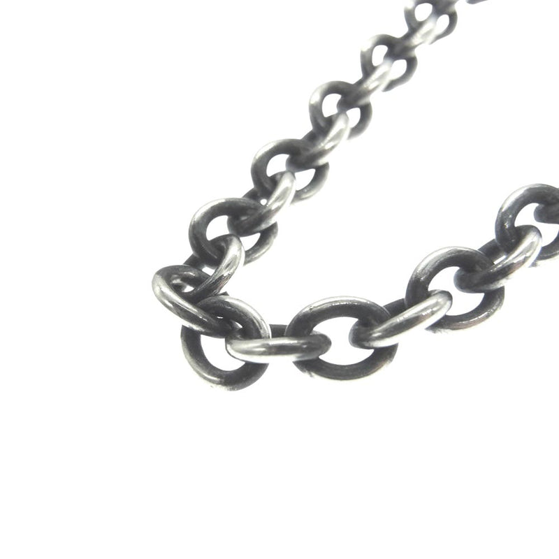 GABOR ガボール GABORATORY ガボラトリーホールディング ギャランティ付属 quarter chain necklace  クォーターチェーン スカルTバー 6mmチェーン ネックレス 55cm シルバー系【中古】