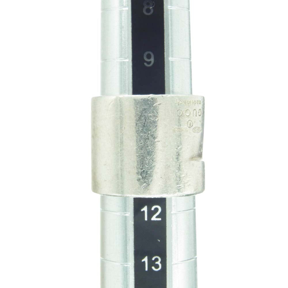 GUCCI グッチ ワイド ヘビー バンド G リング シルバー 指輪 11号【中古】