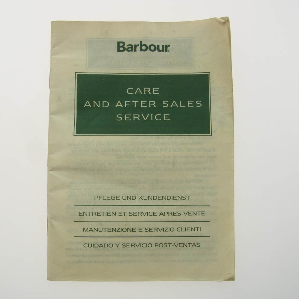 Barbour バブアー 80s~90s 英国製 3ワラント BORDER JACKET オイルド ワックスドコットン ボーダー ジャケット カーキ系 C40/102CM【中古】