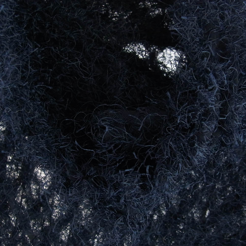 ISSEY MIYAKE イッセイミヤケ ME ミー MI01FJ261 SHAGGY PLEATS プルオーバー シャギープリーツ 七分袖 カットソー ニット ネイビー系【中古】