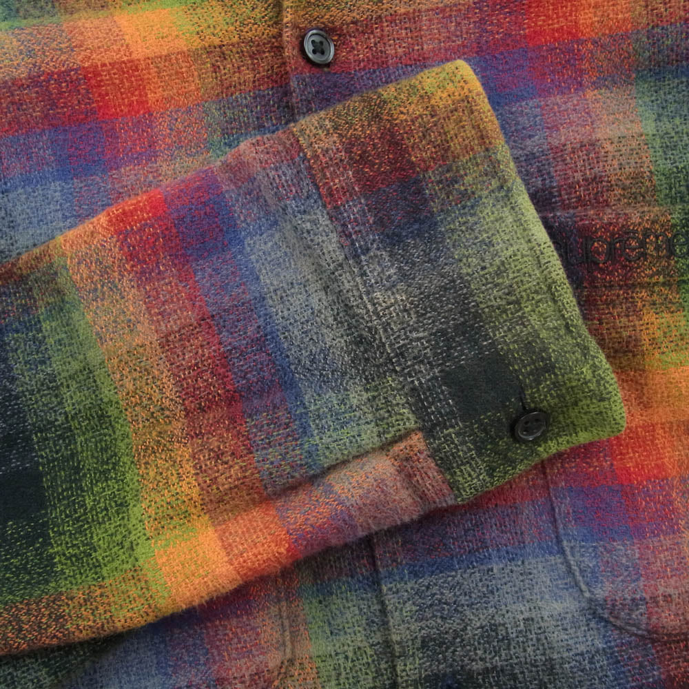 Supreme シュプリーム 21SS Plaid Flannel Shirt プレイド フランネル チェック シャツ マルチカラー系 L【中古】