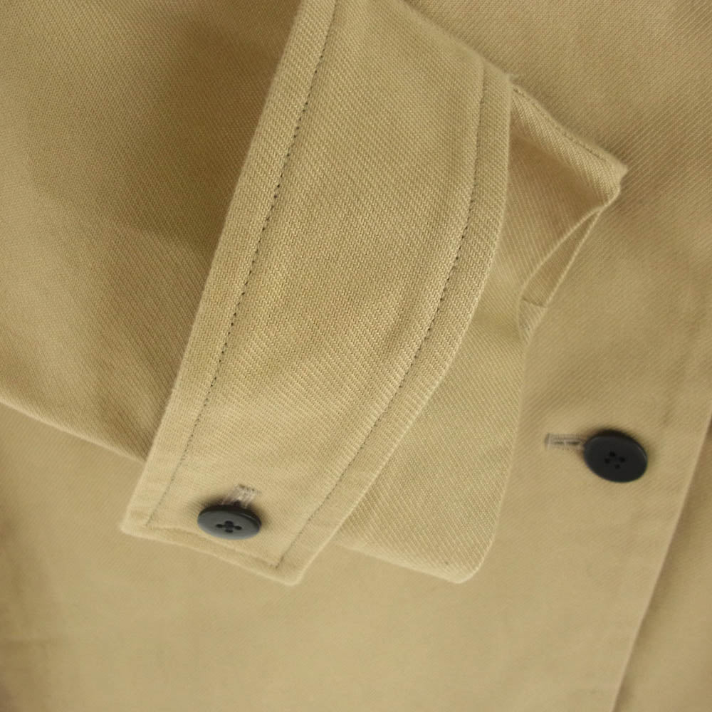 マガリ コットンサージ ショート ハーフ コート ジャケット ライトブラウン系【中古】