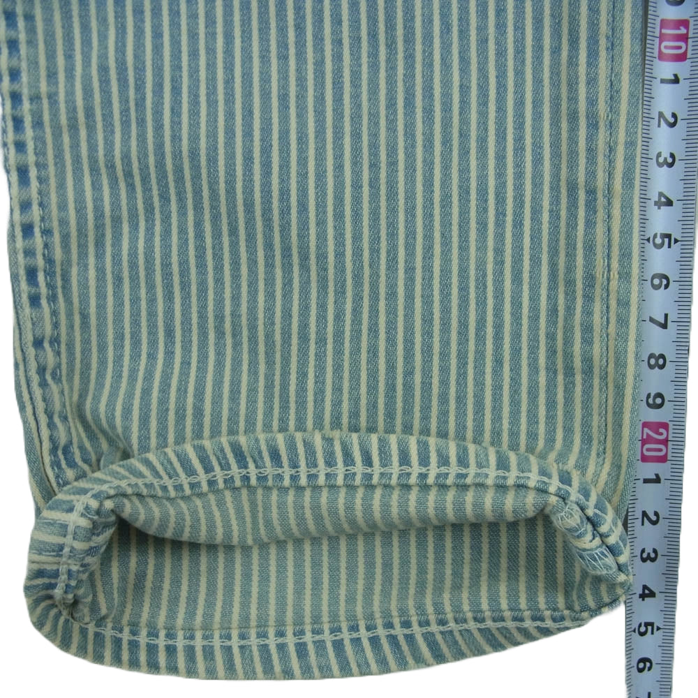 PHENOMENON フェノメノン 16ss PM16LPT05603 ストライプ ダメージ 加工 デニム パンツ インディゴブルー系 ホワイト系 32 L【中古】