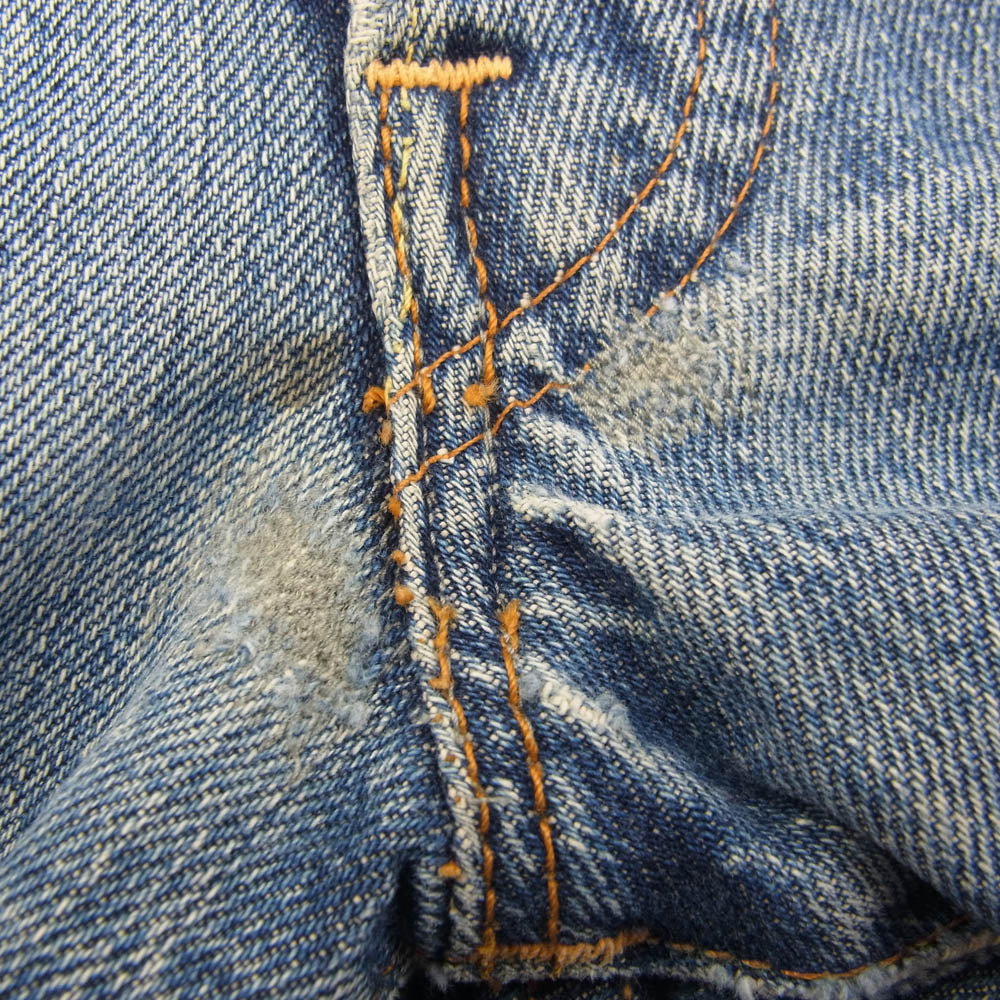 Levi's リーバイス 501BIGE 片面タブ 紙パッチ 裏刻印2 リペア有 デニム パンツ インディゴブルー系【中古】