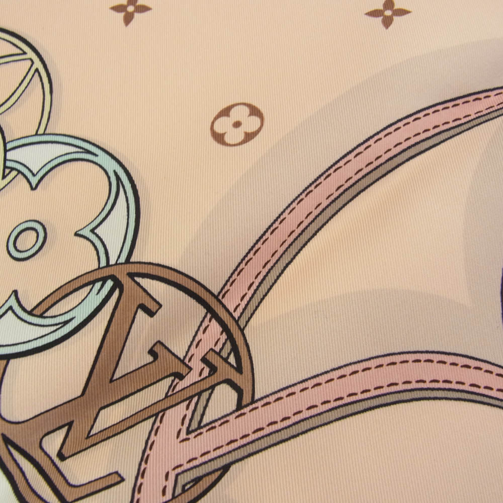 LOUIS VUITTON ルイ・ヴィトン M78407 カレ90 LV デュアリティ シルク スカーフ マルチカラー系【極上美品】【中古】