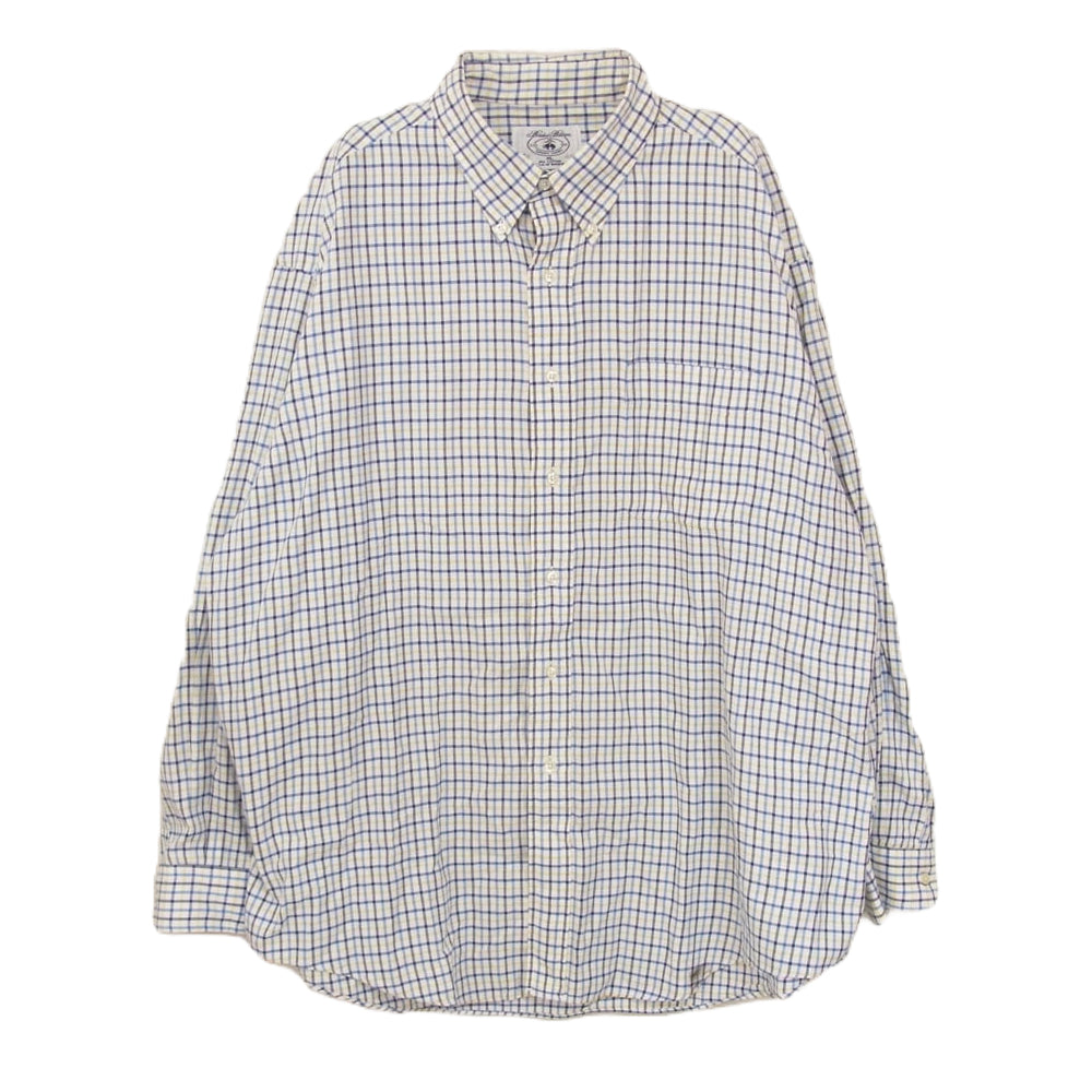 ブルックスブラザーズ ボタンダウン/チェックシャツ 15 1/2 ホワイト Brooks Brothers ブルックスブラザーズ ボタンダウン 長袖 シャツ