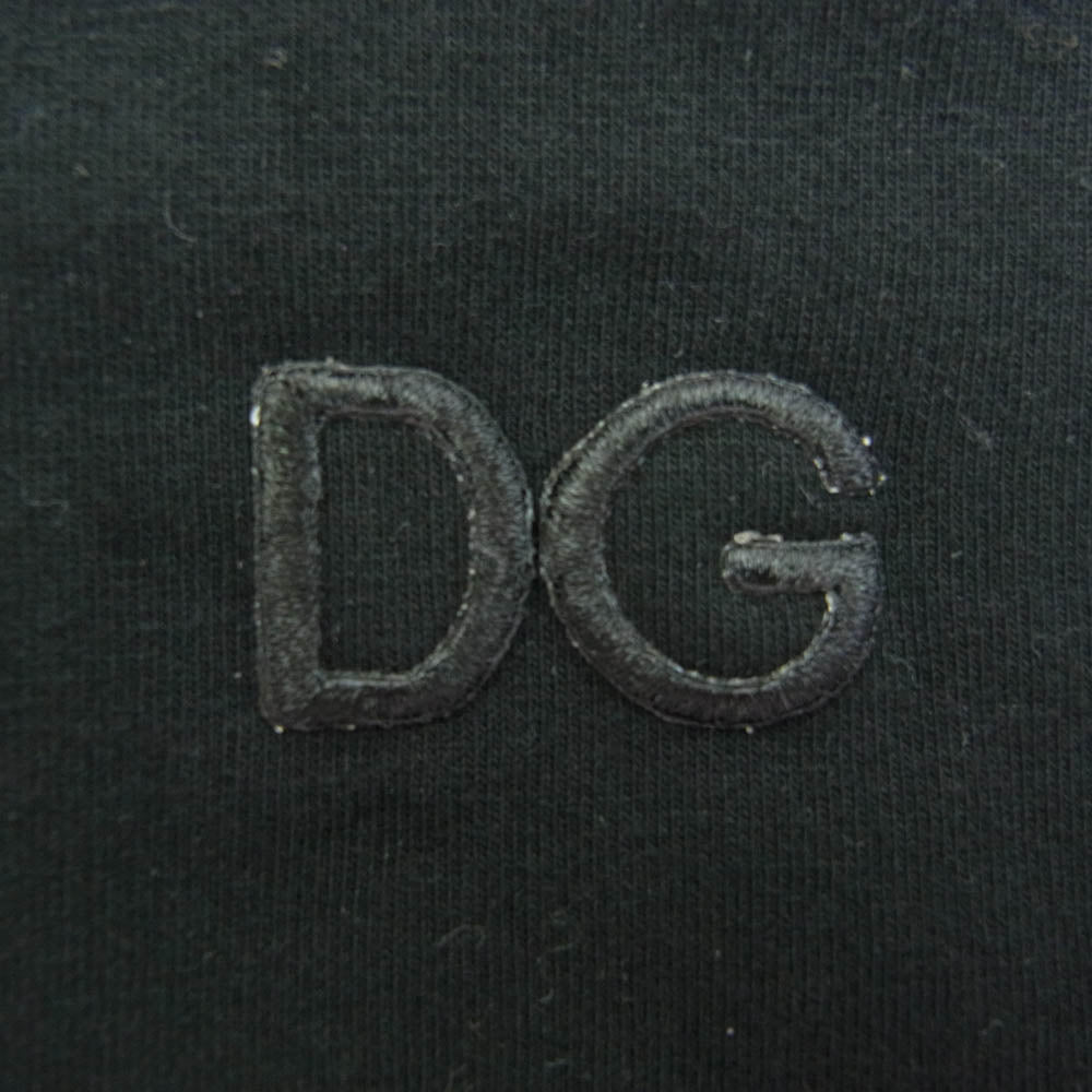 DOLCE&GABBANA ドルチェアンドガッバーナ ロゴ刺繍 ロングスリーブ カットソー 長袖 ブラック系 USA-L【中古】