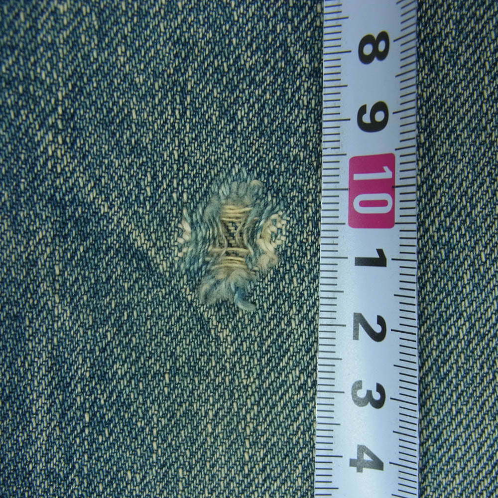 レイバーオーバーオールズ ボタンフライ ストレート デニム パンツ インディゴブルー系 29 × 34【中古】