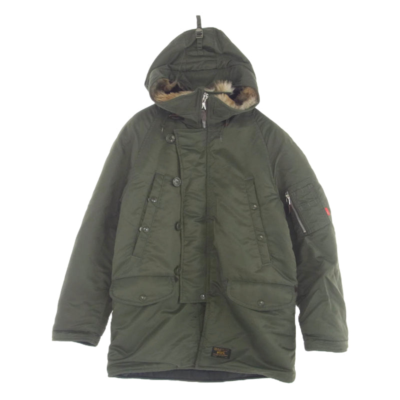 WTAPS ダブルタップス 16AW 162GWVDT-JKM05 N-3B JACKET.NYLON TWILL ミリタリー フライト ナイロン  ジャケット オリーブ M カーキ系 M【中古】