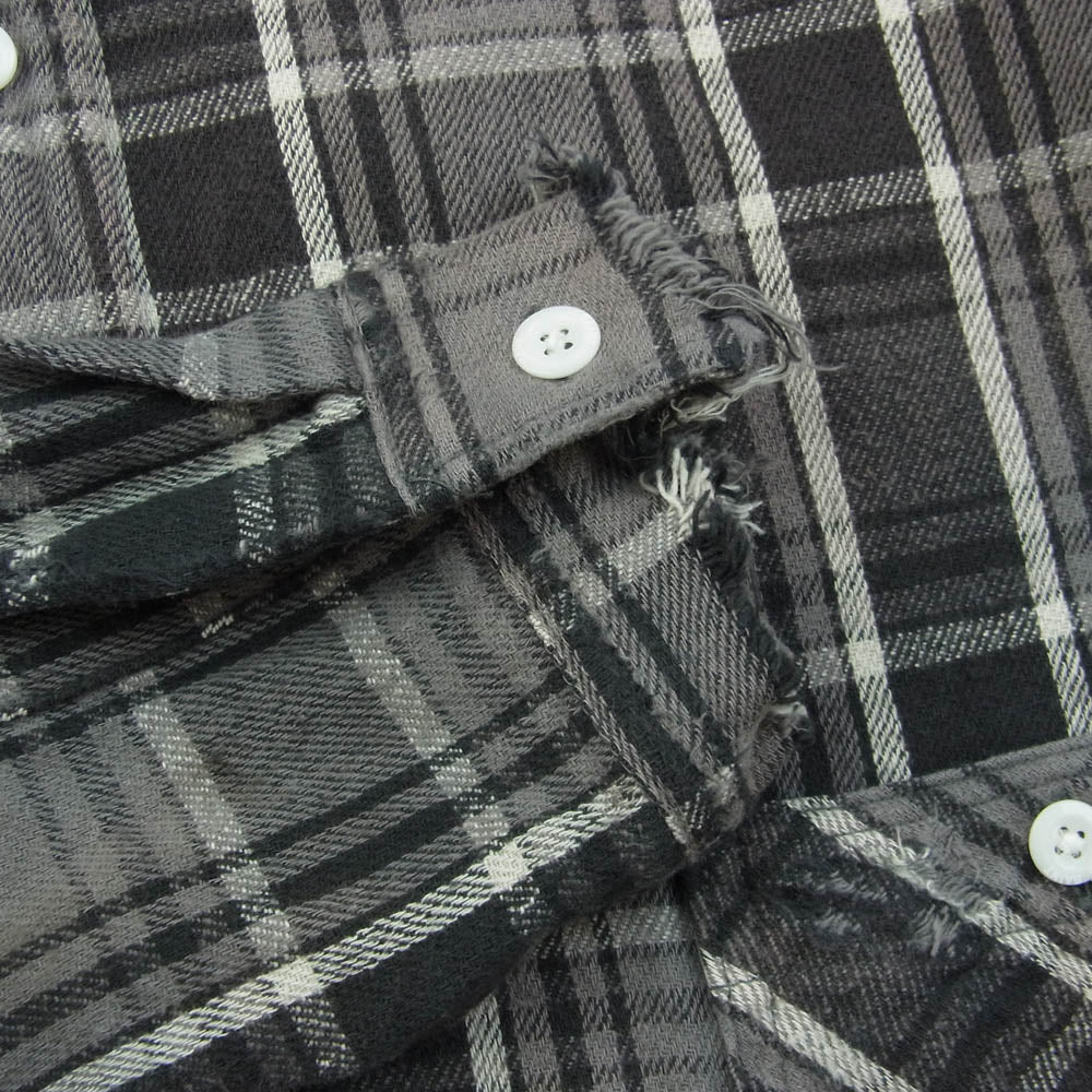 SAINT MICHAEL セントマイケル 24AW SM-YS1-0000-023 SAINT Mxxxxxx FLANNEL SHIRT ダメージ加工 フランネルシャツ チェックシャツ マルチカラー系 M【中古】