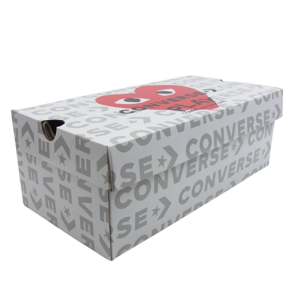 CONVERSE コンバース AZ-K124-001-1 × COMME DES GARCONS PLAY コムデギャルソン チャックテイラー ハイカットスニーカー ブラック系 レッド系 26.5cm【極上美品】【中古】