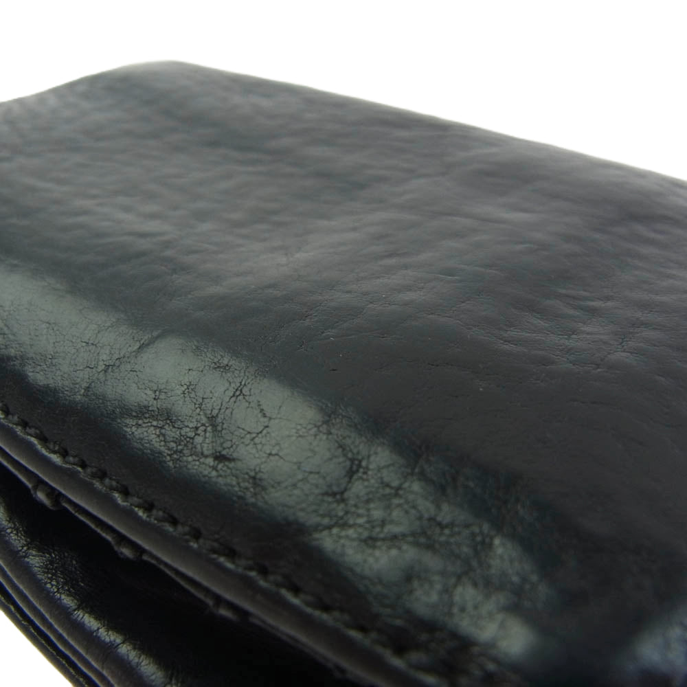 CHROME HEARTS クロムハーツ(原本無) JOYE ジョーイ スクエア ジップ ウォレット レザーウォレット ブラック系【中古】