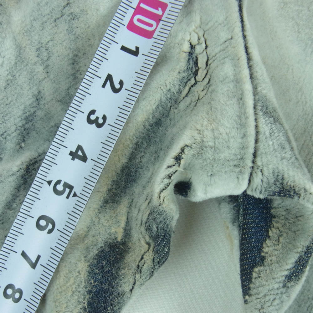 MAISON MARTIN MARGIELA メゾンマルタンマルジェラ 09AW 30 LA020 10ライン ここのえタグ 四つタグ ベロアコート デニム パンツ インディゴブルー系 46【中古】