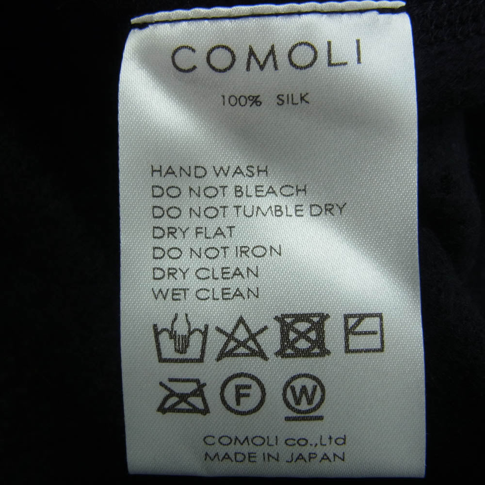 COMOLI コモリ 22AW W03-05014 SILK FLEECE VEST シルクフリース ベスト ブラック系 3【中古】