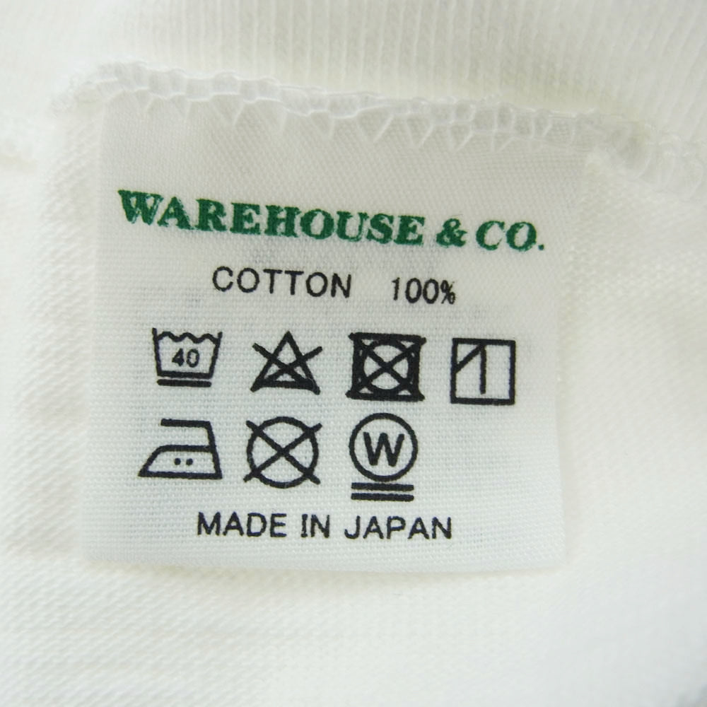 WAREHOUSE ウエアハウス 4601 TIGERS タイガース プリント Tシャツ ホワイト系 L【極上美品】【中古】