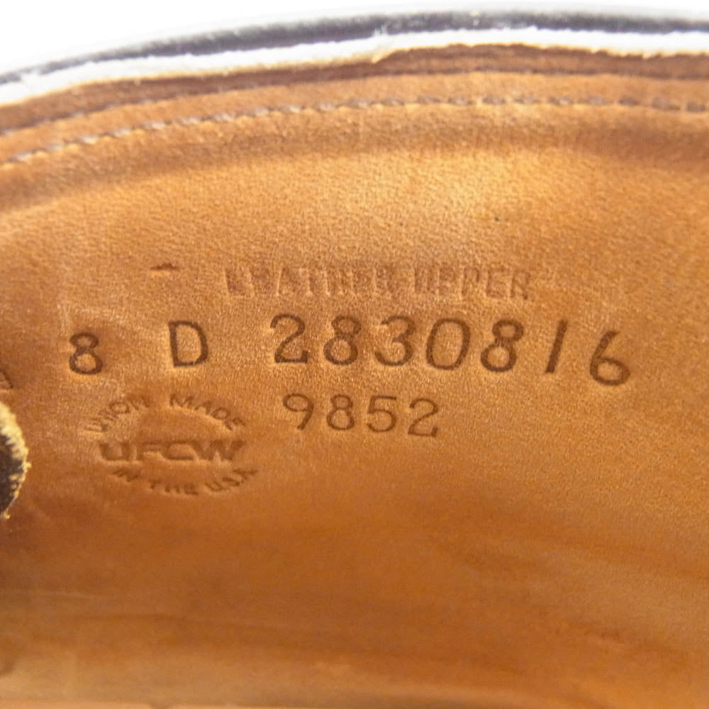 RED WING レッドウィング 9852 犬タグ 茶芯 IRISH SETTER CHUKKA アイリッシュセッター チャッカ ブーツ ブラック系 8【中古】