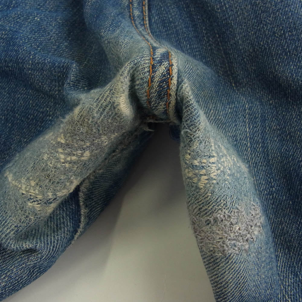 Levi's リーバイス 70s 501 ストレート デニム パンツ ボタンフライ 66 両面タブ BIG E 後期 セルビッチ 不均等V ボタン裏刻印6 インディゴブルー系【中古】