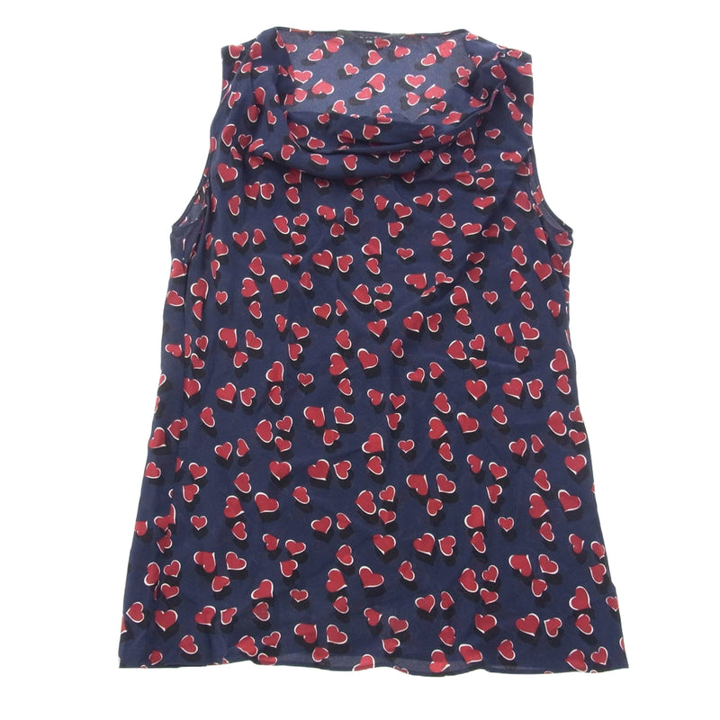 GUCCI グッチ 343085 シルク ハート ノースリーブ カットソー トップス 