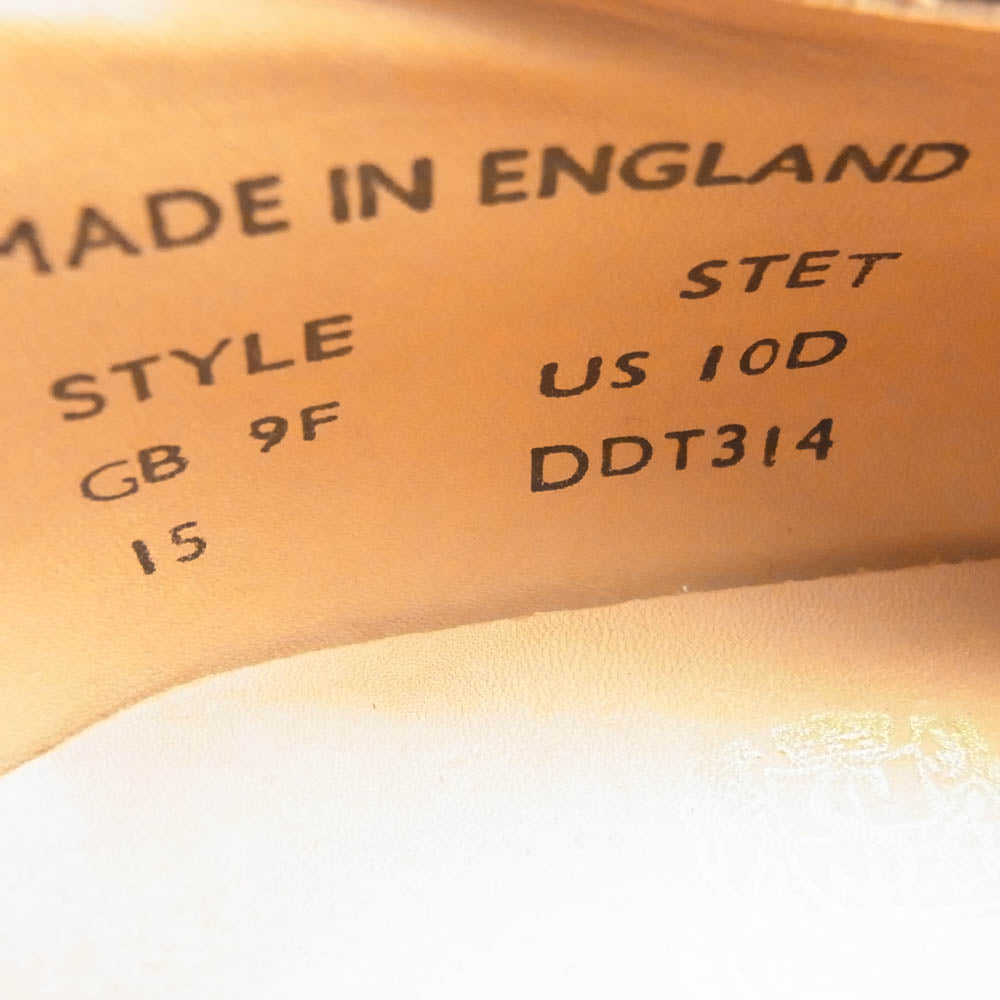 SANDERS サンダース 英国製 STET DDT314 スエード 外羽根 プレーントゥ ダービーシューズ ブラウン系 UK9F【中古】