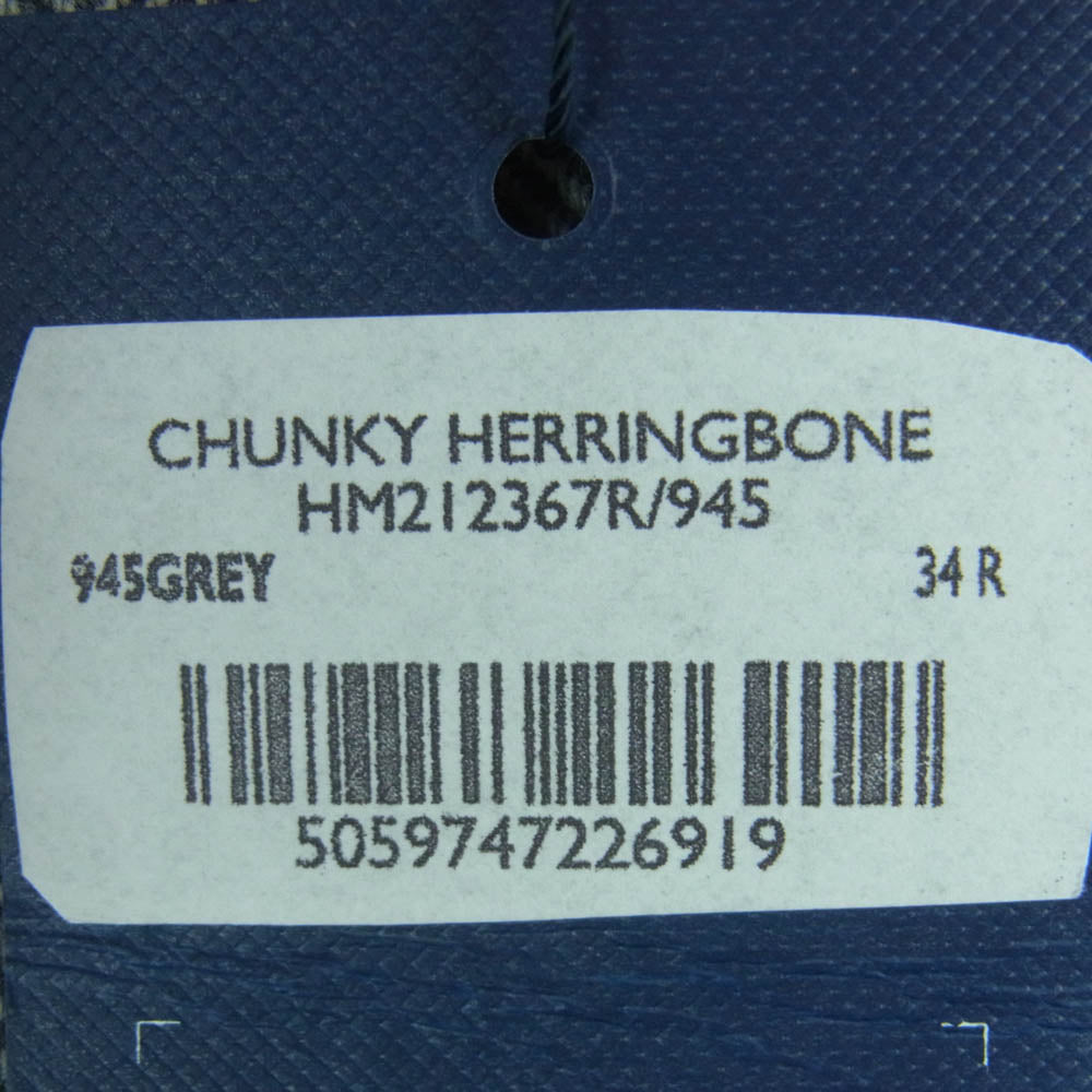 HACKETT LONDON ハケットロンドン HM212367R ウール ヘリンボーン パンツ トルコ製 グレー系 34R【新古品】【未使用】【中古】