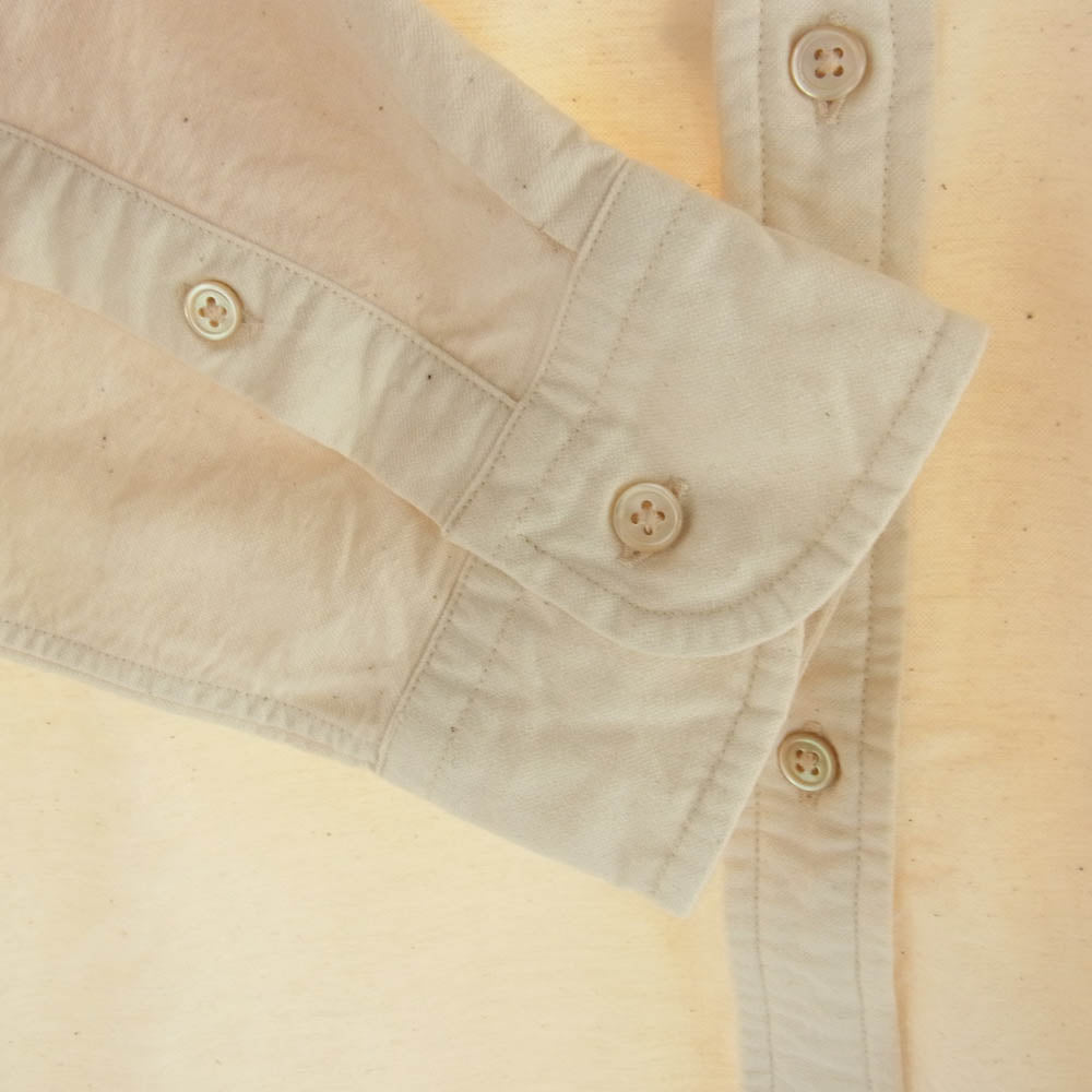 Nigel Cabourn ナイジェルケーボン 8047-00-10000 BRITISH OFFICERS SHIRT ブリティッシュ オフィサーズ 長袖 シャツ オフホワイト系 52【中古】
