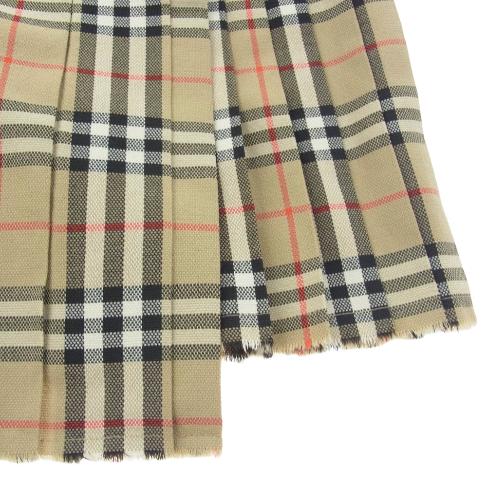 BURBERRY バーバリー 8025832 リカルドティッシ期 ノバチェック ウール キルト スカート ライトブラウン系 34【中古】