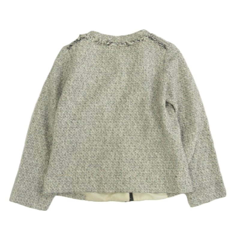 ドレステリア☆ツイードジャケット☆美品♪サイズ36 DRESSTERIOR - ドレステリア ☆ ツイード フリンジ ノーカラー