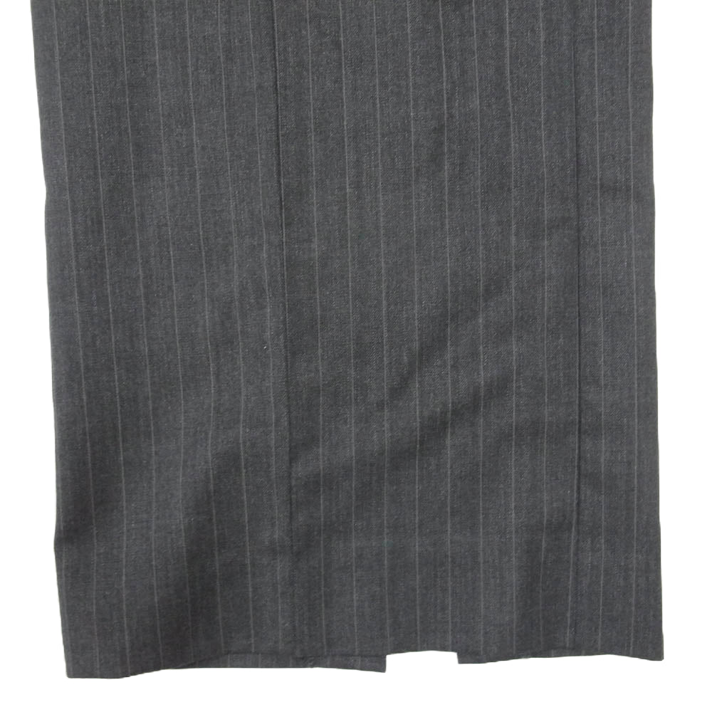 プランクプロジェクト 3341419741 Pinstripe Wrap Layered Pants ピン ストライプ ラップ レイヤード ウール パンツ ダークグレー系 38【中古】