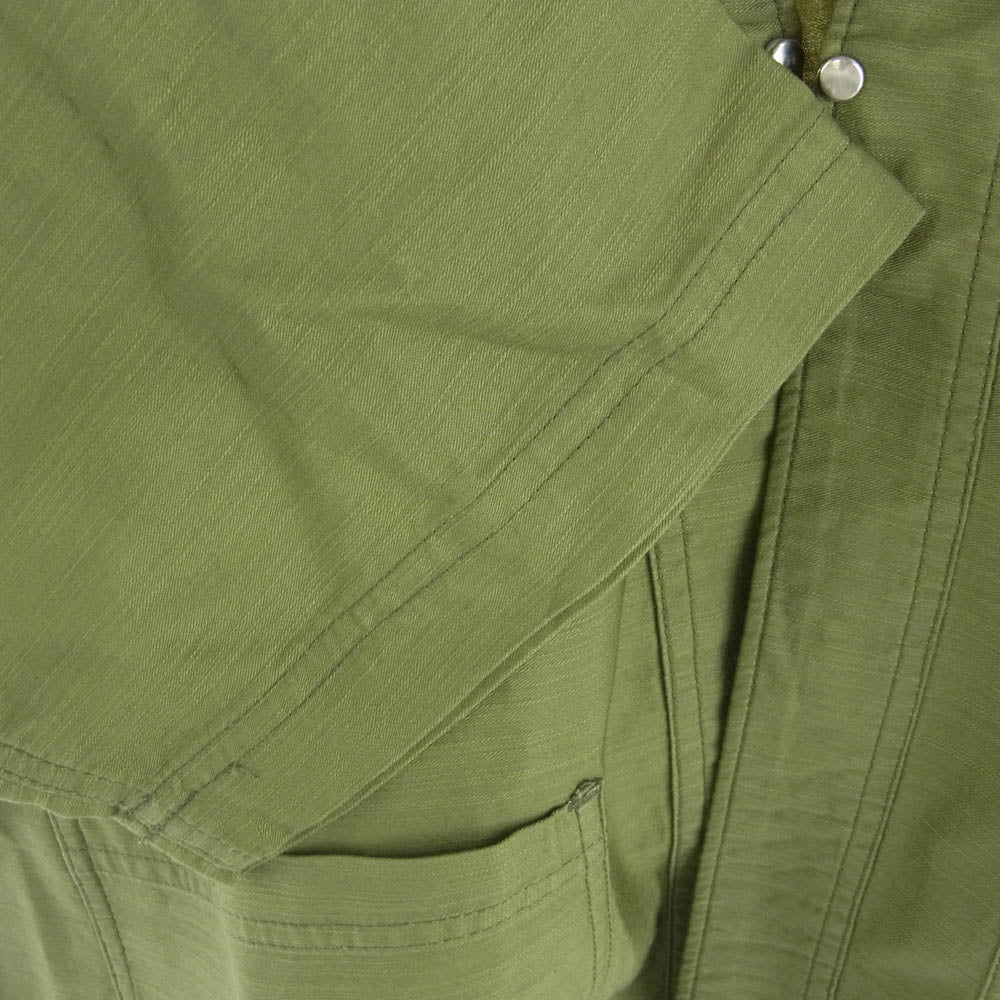 CRIMIE クライミー CR01-01K3-SH03 JOE MILITALY JINBEI SHIRT ミリタリー コットン 7分丈羽織 シャツ カーキ系 M【中古】