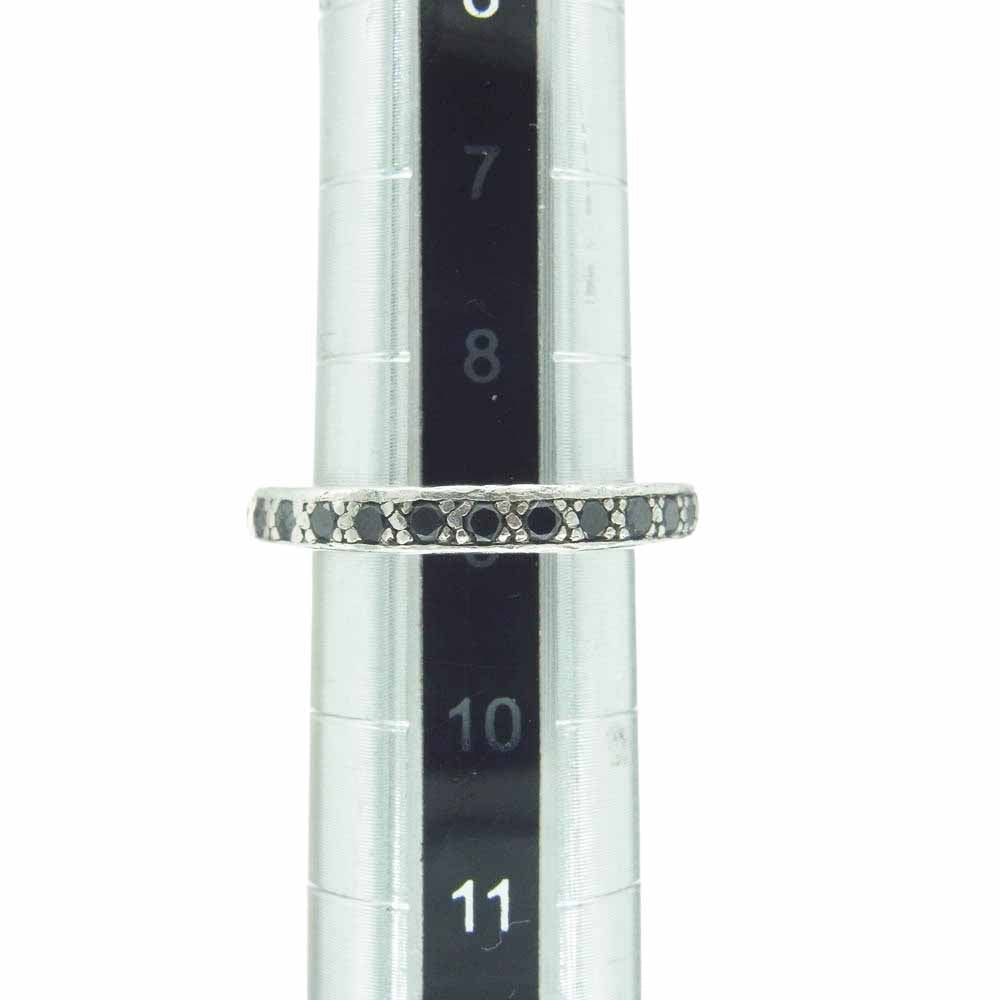 CHROME HEARTS クロムハーツ(原本無) NTFL リング パヴェブラックダイヤ アフターダイヤ シルバー系 9号【中古】