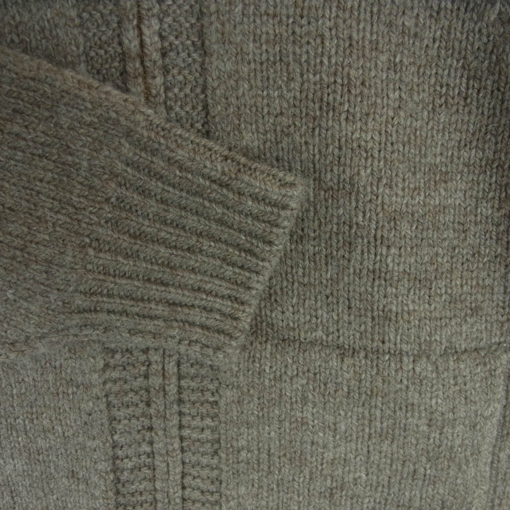 アンダイド USN24FKC101 HIGHLANDWOOL COWICAHN SWEATER ハイランドウール カウチンニット セーター ジップ カーディガン ベージュ系 グレイッシュベージュ系 03【新古品】【未使用】【中古】