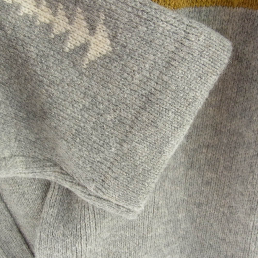 PENDLETON ペンドルトン ネイティブ柄 ウール ニット カーディガン ガウン グレー マルチカラー系 M【中古】